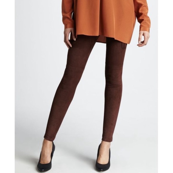 Vince 0 Lambskin Suede Brown Leather 